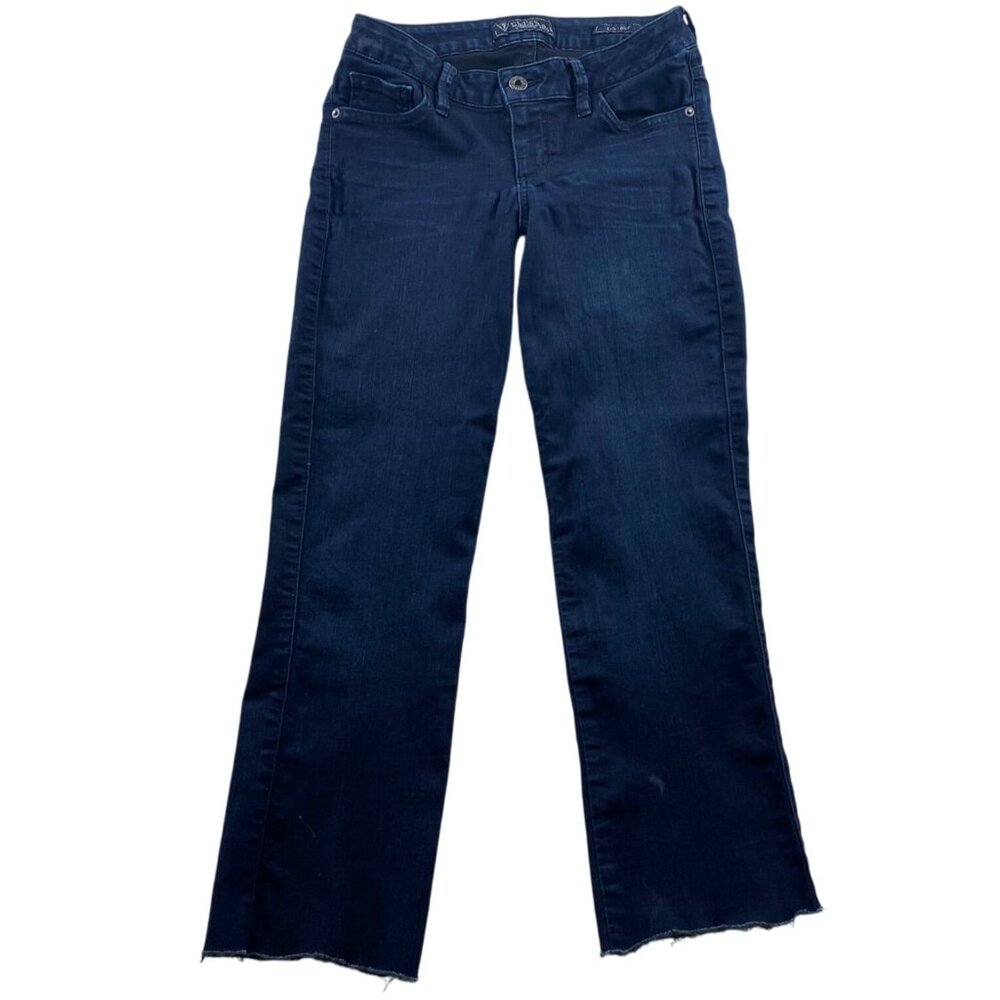Guess Women's Vintage Jeans Size 26 Kate Bootcut Blue Denim Frayed Hem Casual
